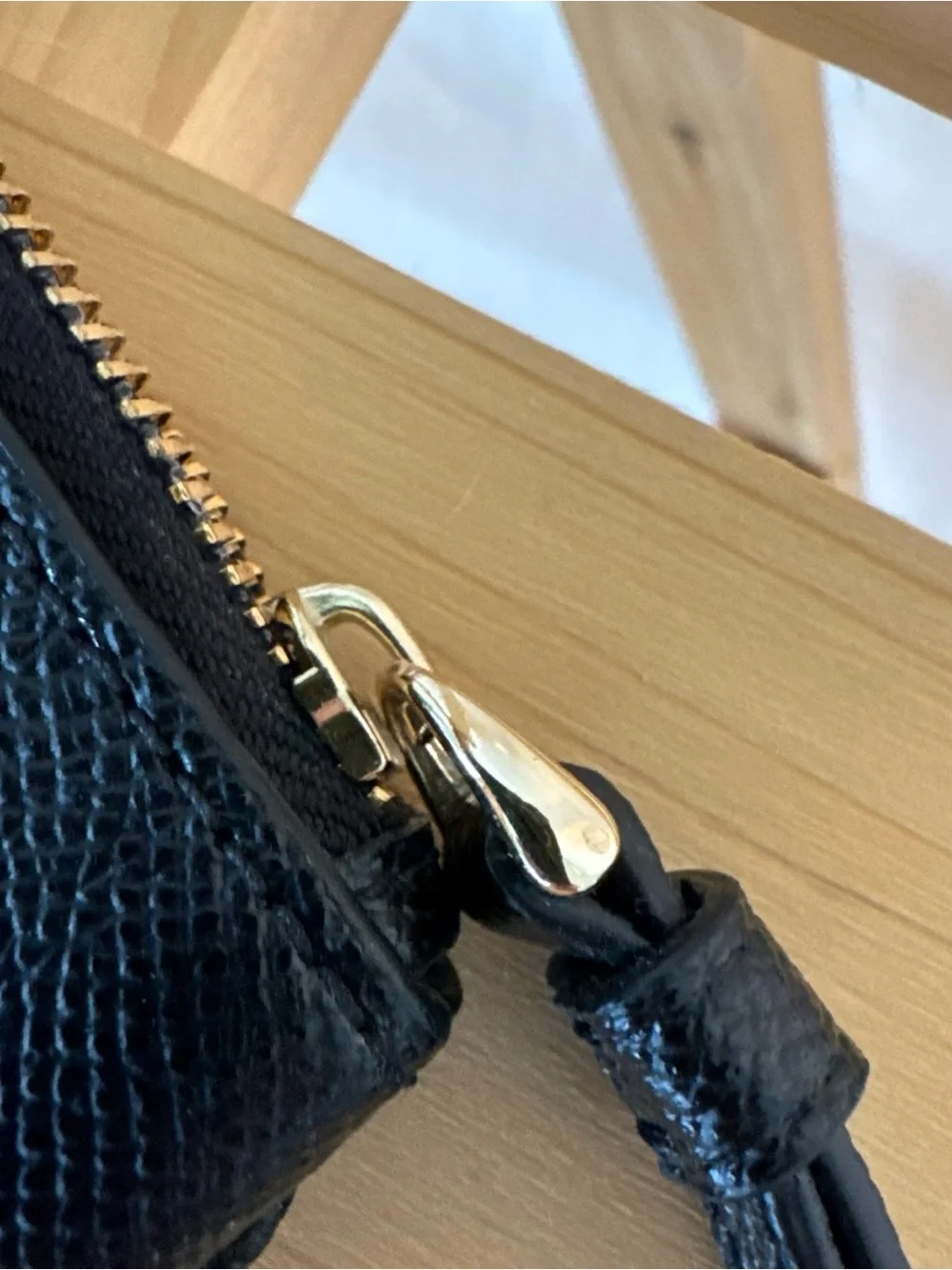 Coach leather gold
